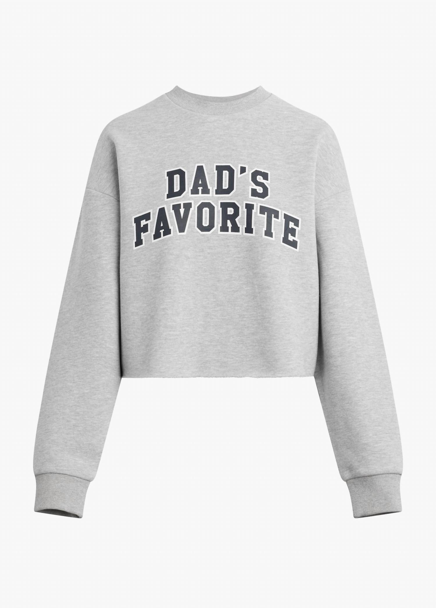 New Favorite Daughter Women's Dad's Favorite Cropped Sweatshirt In Heather Grey